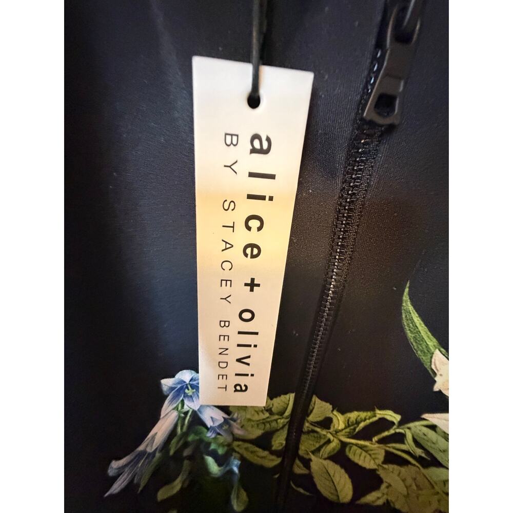 Alice + Olivia Oriana Tie Strap Drop-Waist Midi Dress Size 6 NWT - Picture 12 of 15